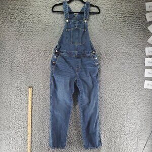 Old Navy Overalls Womens Size 4 Blue Denim 100% Cotton Adjustable Straps Pockets
